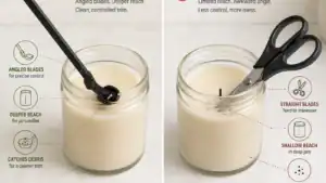 candle wick trimmer and jar candle reach