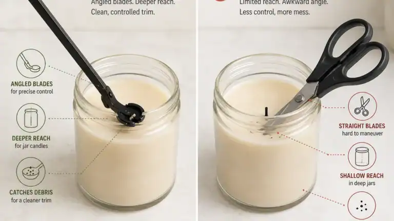 candle wick trimmer and jar candle reach