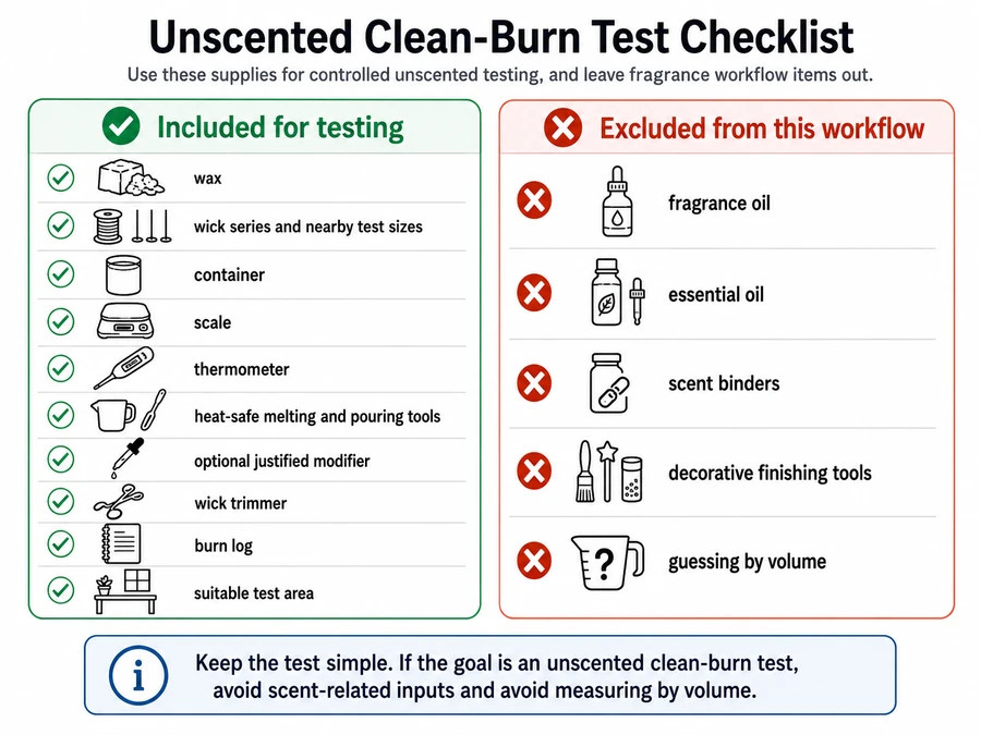 clean burn supplies and testing tools