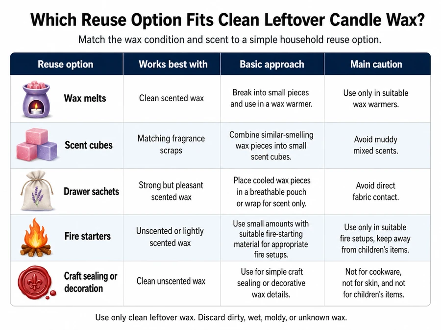 clean candle wax reuse and caution options