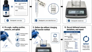 Liquid candle dye tools and consistent measurement steps
