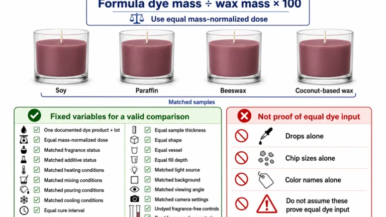 four wax dye controls and matched sample conditions