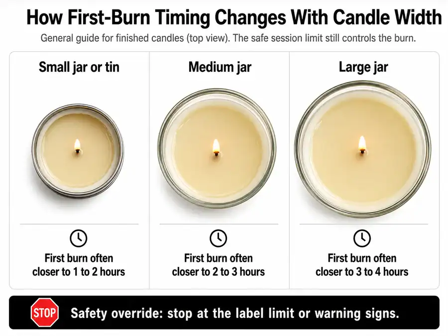 first burn melt pool and candle width