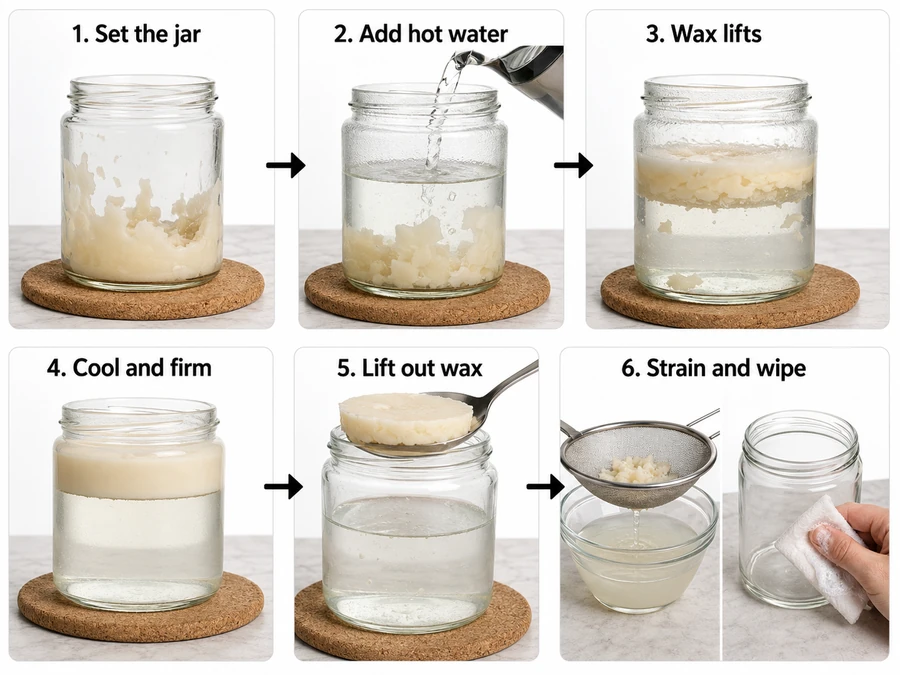 Hot water wax removal and wax cap cleanup