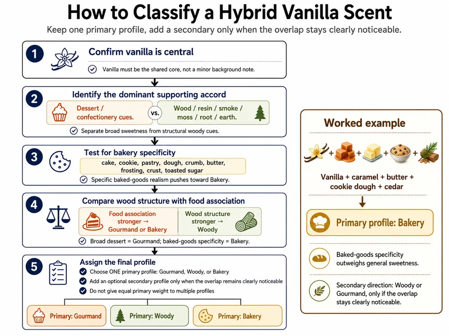 Hybrid vanilla cues and primary profile decision path