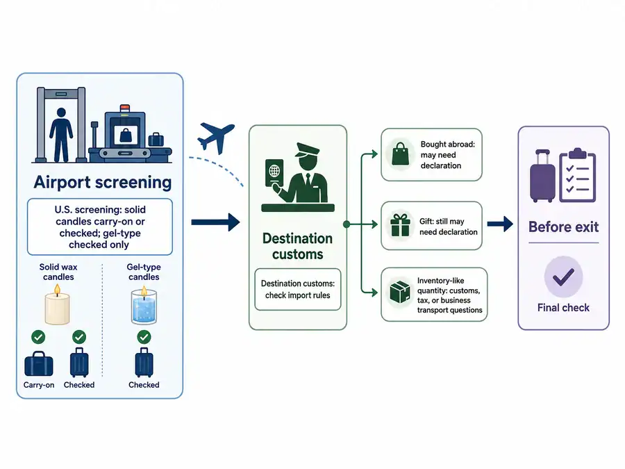 international candle screening and customs