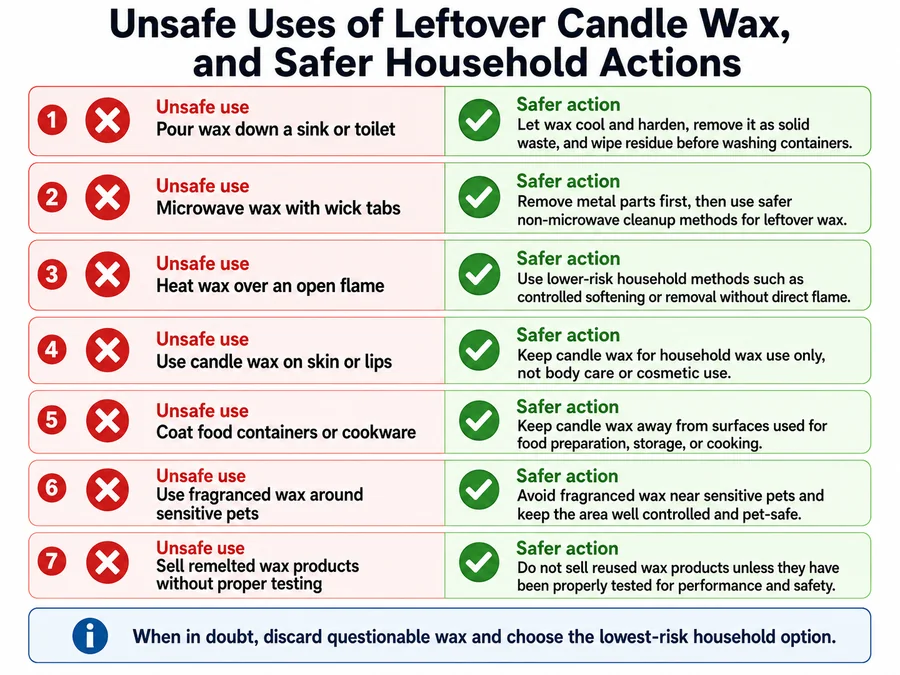 leftover wax safety rules and safer actions
