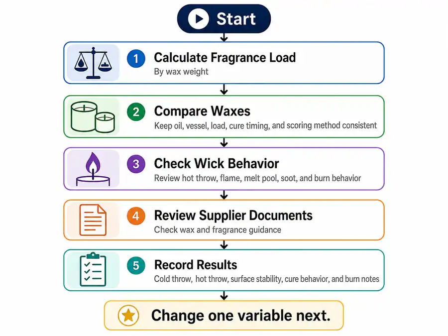 next test variable and candle retest flow