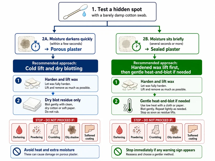 plaster moisture test and porous surface decision