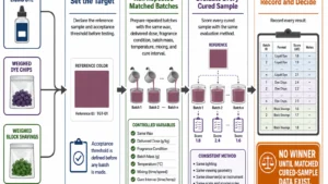 repeated candle dye shade test and matched controls
