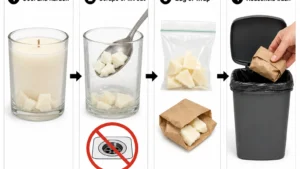 safe wax disposal and trash route
