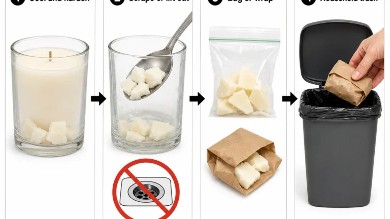 safe wax disposal and trash route