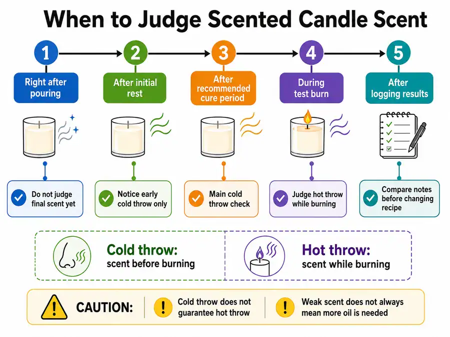 cure time and scent throw checkpoints