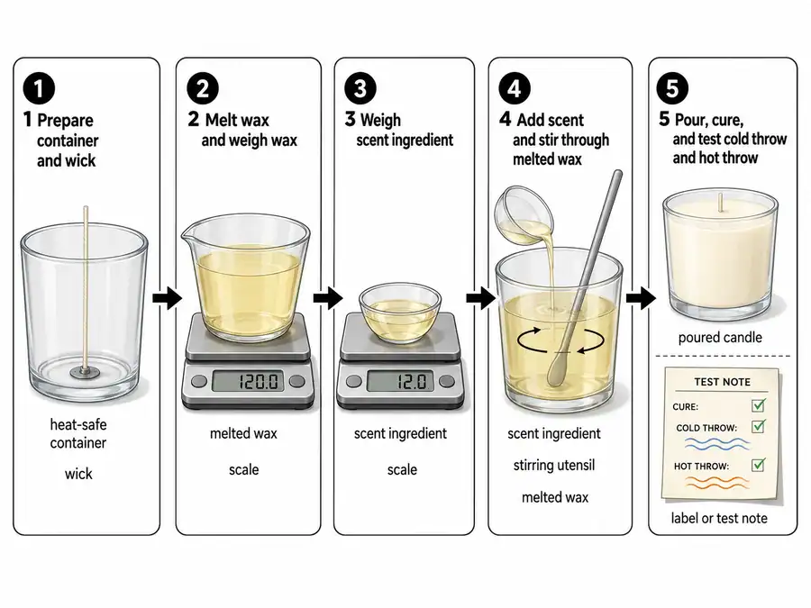 scented candle process and fragrance steps
