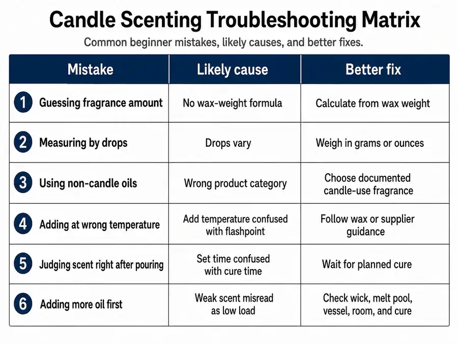 candle scenting mistakes and better fixes