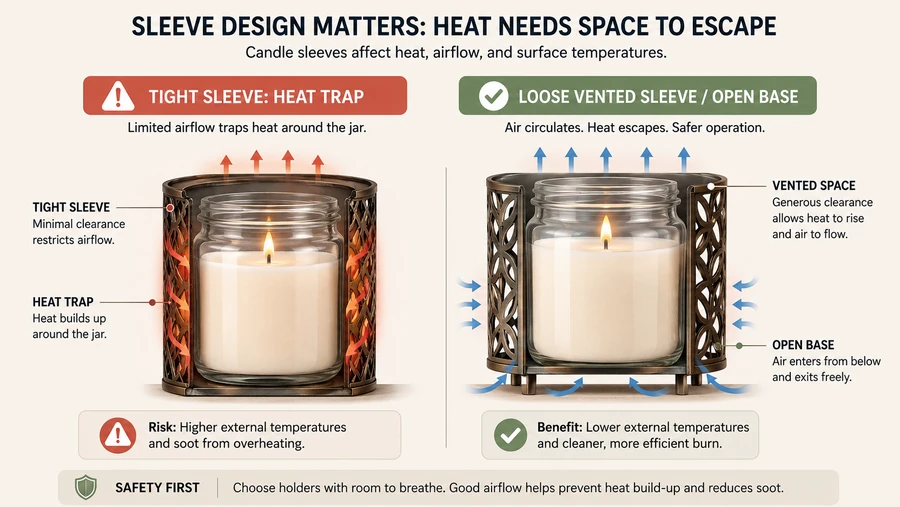snug candle holder and overheating risk