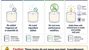 unscented candle terms and clean burn boundaries