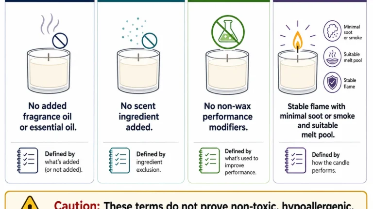 unscented candle terms and clean burn boundaries