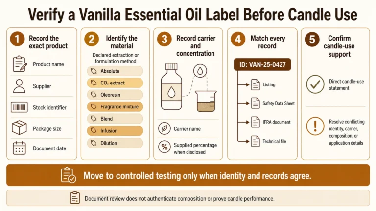 Vanilla label verification and candle-use records