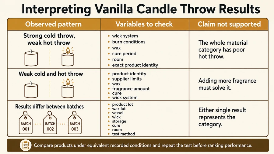 Vanilla cold throw and hot throw troubleshooting