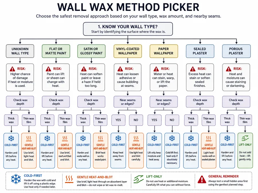 wall wax method picker and surface risks