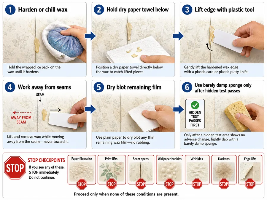 wallpaper wax removal and seam protection