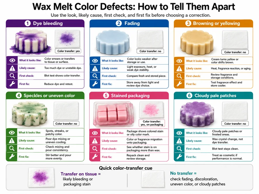 wax color problems and dye checks