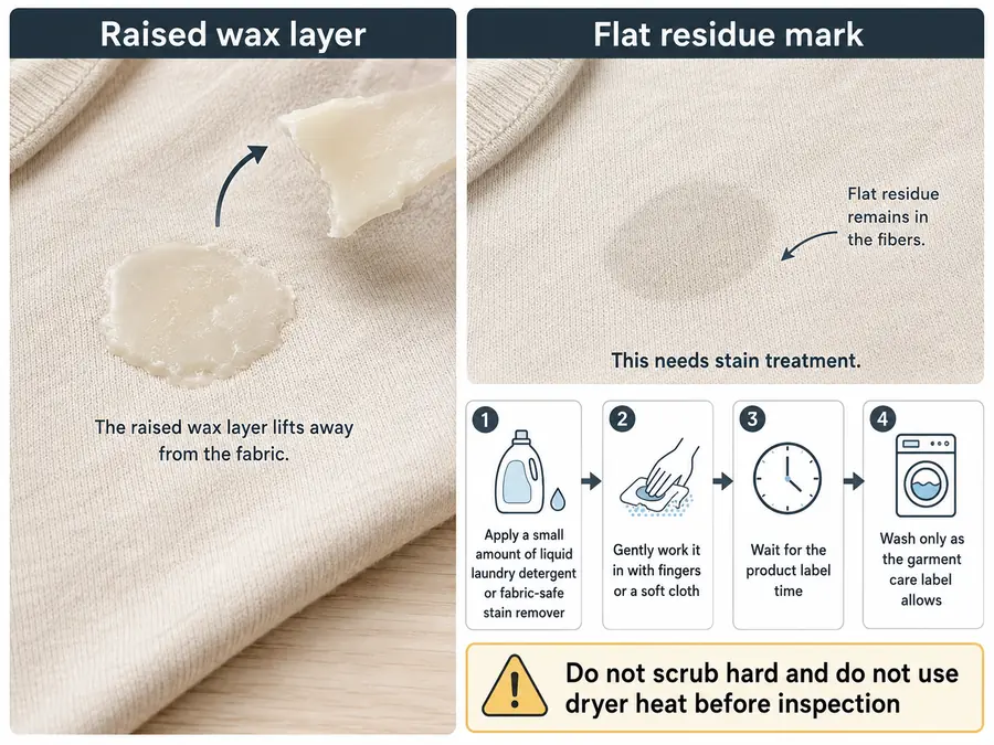 Wax residue and stain treatment