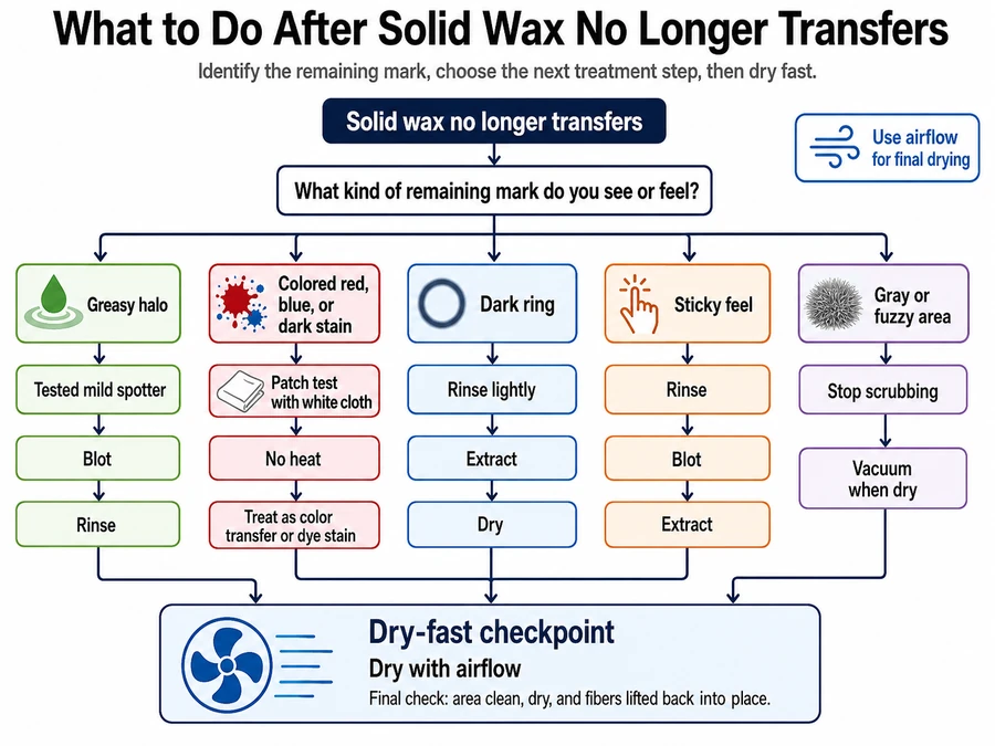 wax shadow residue and dye flow