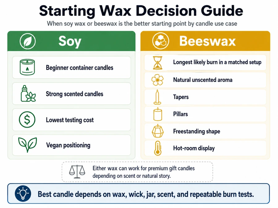 soy and beeswax candle use cases