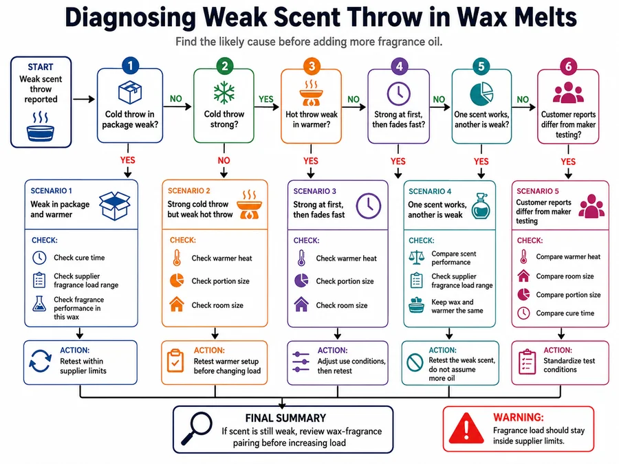 weak scent throw and warmer checks