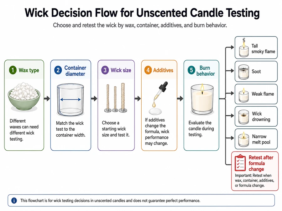 wick size decisions and container fit