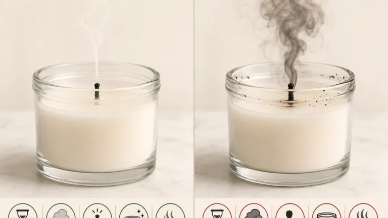 wick smoke and fix-needed signs